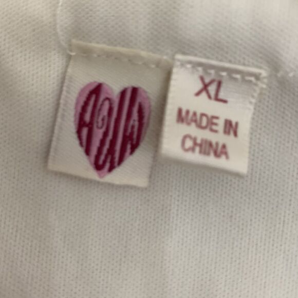 AUW XL Ivory Lace Bra Stretchy Top Spaghetti Strap Leather Belt Handkerchief Hem - Picture 8 of 11